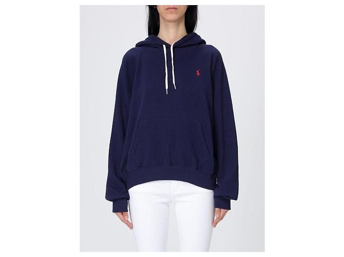 Ralph Lauren Leichter Fleece-Hoodie in Navy - Ansicht 4