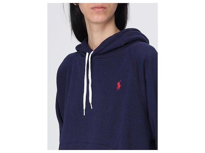 Ralph Lauren Leichter Fleece-Hoodie in Navy - Ansicht 6