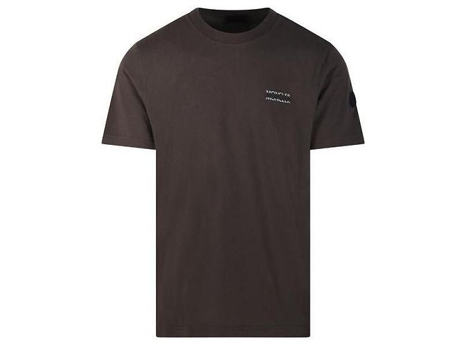 Moncler Logo Cotton Jersey T-Shirt Braun - Ansicht 4