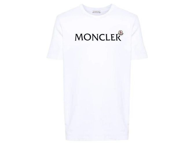 Moncler Baumwoll-T-Shirt mit Logo Weiß - Ansicht 4