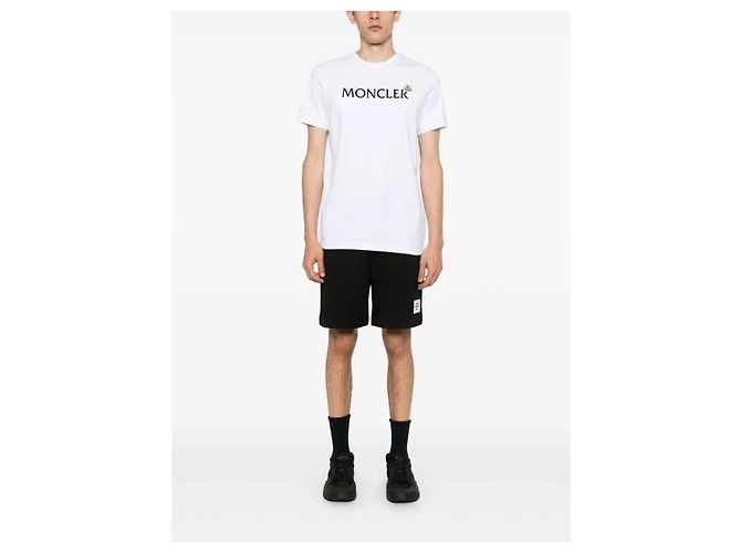 Moncler Baumwoll-T-Shirt mit Logo Weiß - Ansicht 5