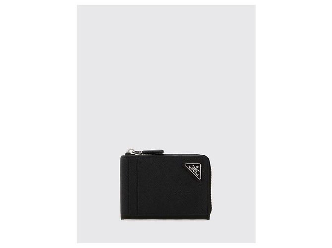 Prada Saffiano Leather Card Holder Black - view 4