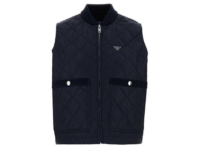 Prada Re-Nylon Weste Blau - Ansicht 4