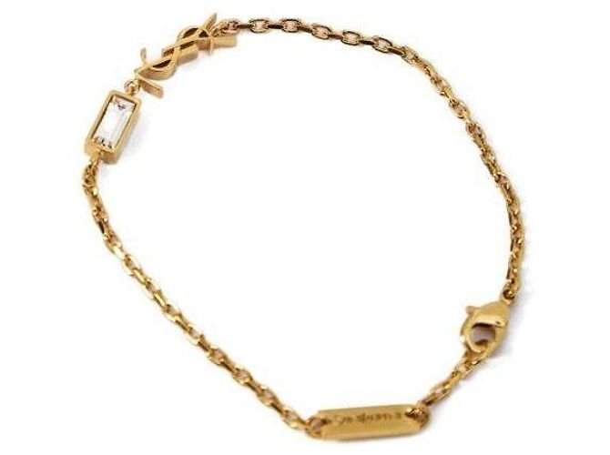Saint Laurent Bracciale con charm in metallo e strass - Ansicht 4