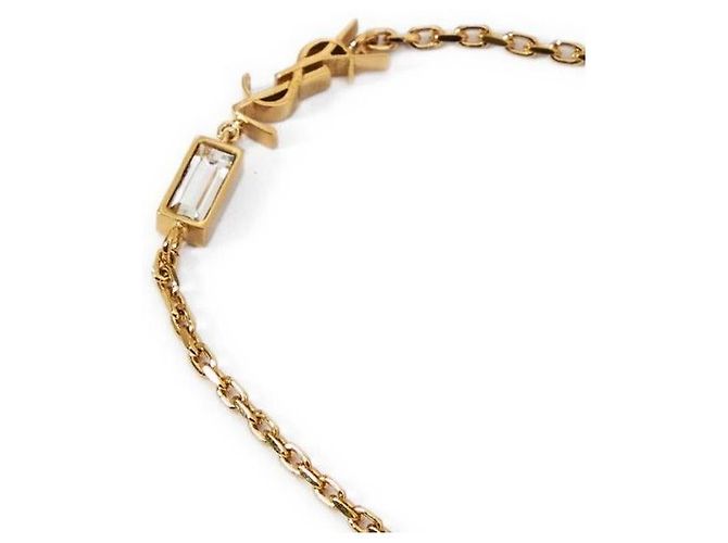 Saint Laurent Bracciale con charm in metallo e strass - Ansicht 5