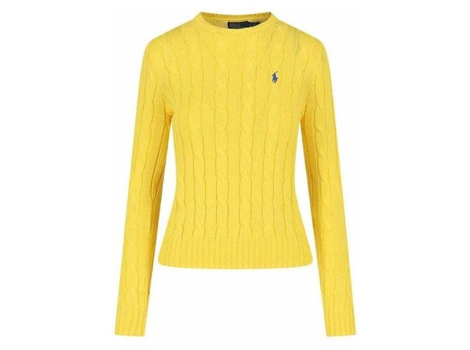 Ralph Lauren Punto trenzado de algodón Pima con logotipo Pony bordado Amarillo - vista 4