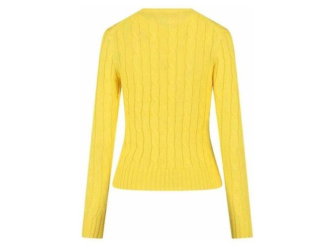 Ralph Lauren Punto trenzado de algodón Pima con logotipo Pony bordado Amarillo - vista 5