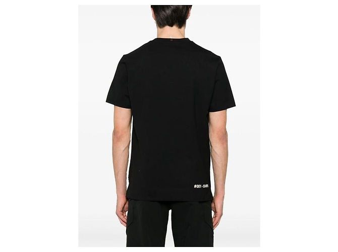 Moncler Grenoble Logo Baumwoll-T-Shirt Schwarz - Ansicht 6