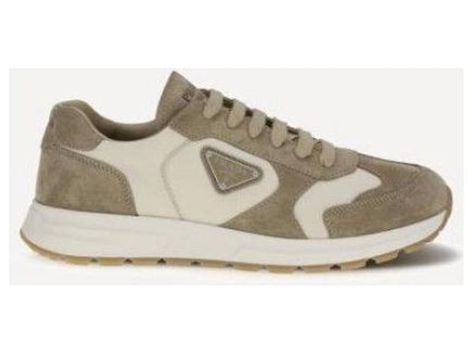 Prada Sneakers in scamosciato e nylon Bianco - vista 4