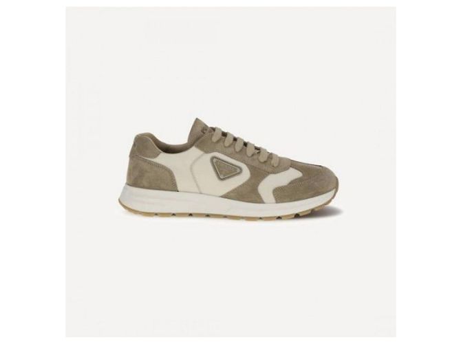 Prada Sneakers in scamosciato e nylon Bianco - vista 5