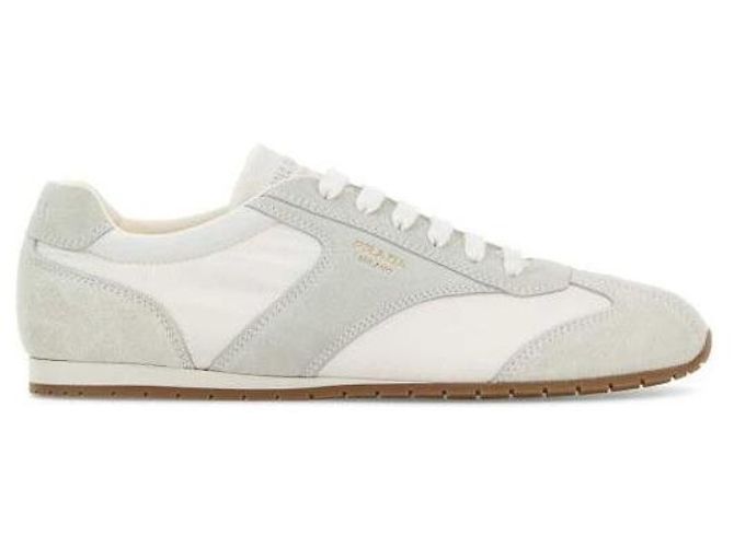 Prada Sneakers in scamosciato e nylon Bianco - vista 4