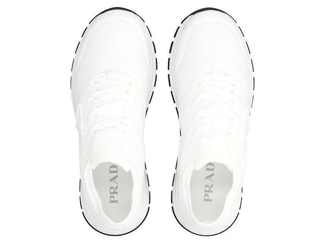 Prada Sneaker in maglia Frax Bianco - vista 5