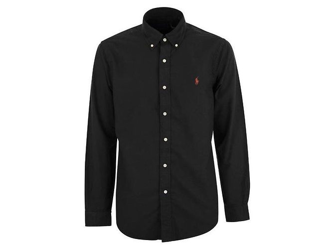 Ralph Lauren Camisa Oxford com logotipo Pony bordado Preto - vista 4