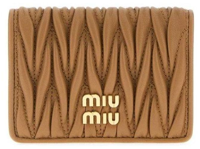 Miu Miu Nappa-Leder-Geldbörse Braun - vista 4