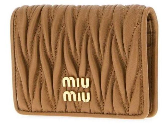 Miu Miu Nappa-Leder-Geldbörse Braun - vista 5