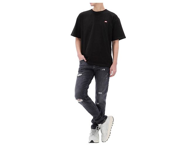 Dolce & Gabbana Distressed Denim Hose mit Inch Lucky Chance Logo Schwarz - Ansicht 16