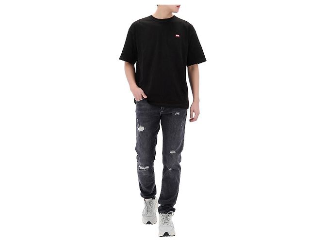 Dolce & Gabbana Distressed Denim Hose mit Inch Lucky Chance Logo Schwarz - Ansicht 17