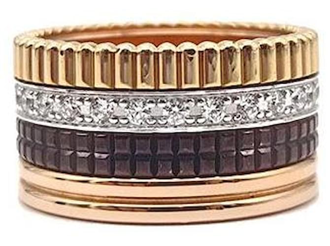 Boucheron Anello Quattro Diamond Large Marrone - vista 2