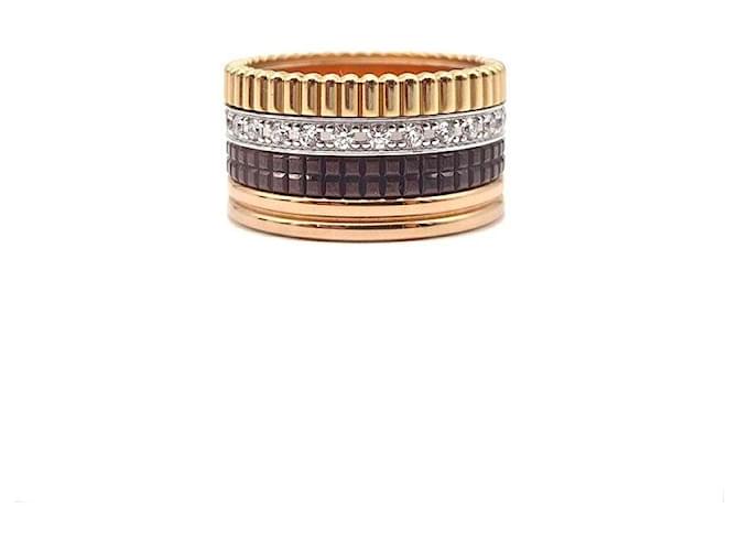 Boucheron Anello Quattro Diamond Large Marrone - vista 3