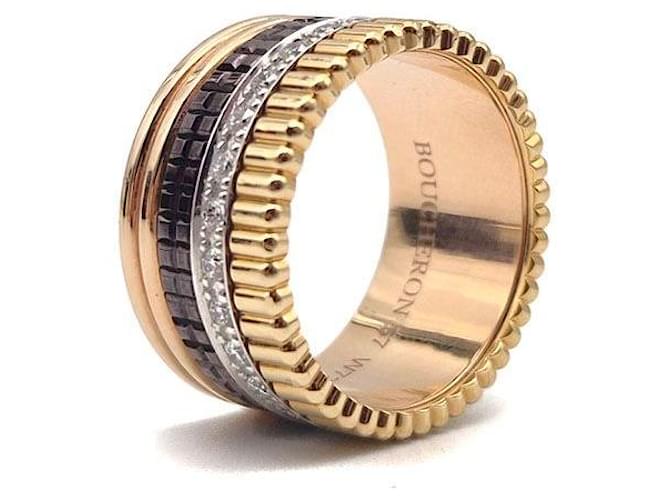 Boucheron Anello Quattro Diamond Large Marrone - vista 5