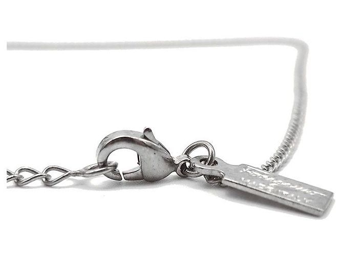 Salvatore Ferragamo Collana Double Gancini con cristalli Argento - vista 7