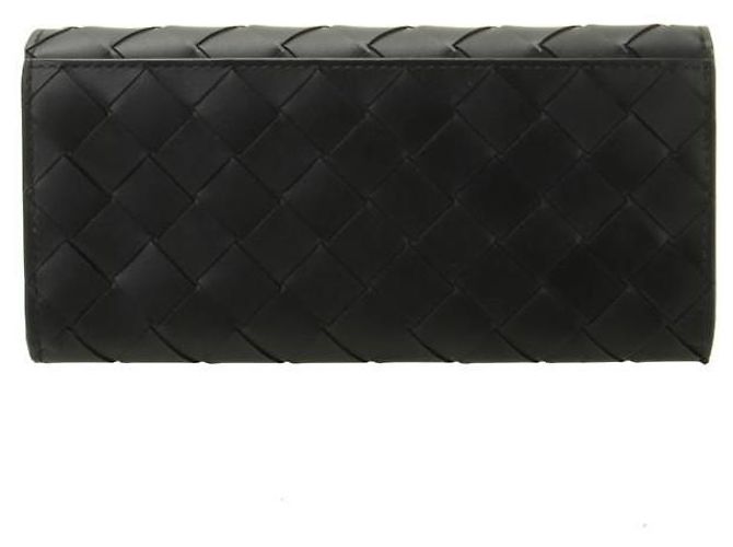 Bottega Veneta Cartera Long Intrecciato Negro - vista 3