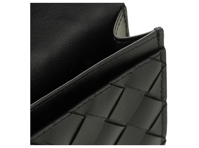 Bottega Veneta Cartera Long Intrecciato Negro - vista 8