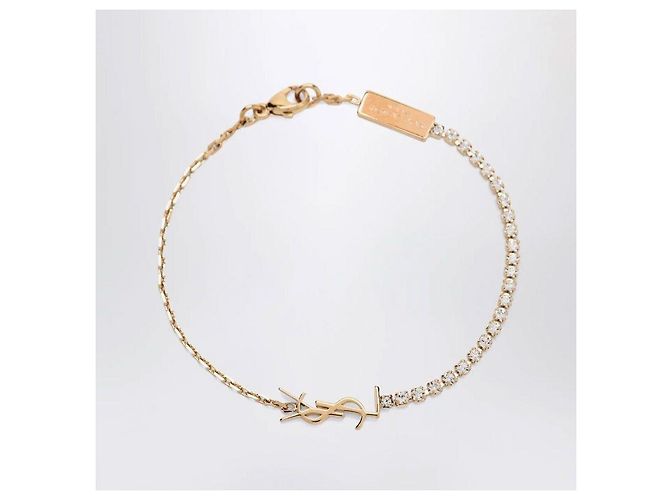 Saint Laurent Bracciale Opium in metallo e strass, cristallo oro D'oro - vista 2