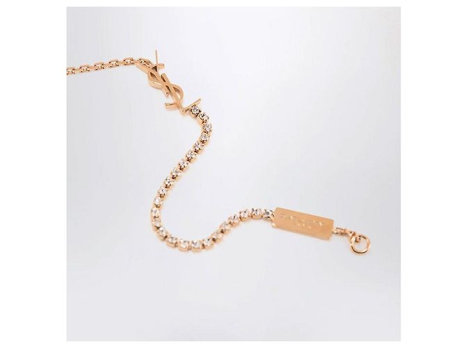 Saint Laurent Bracciale Opium in metallo e strass, cristallo oro D'oro - vista 3