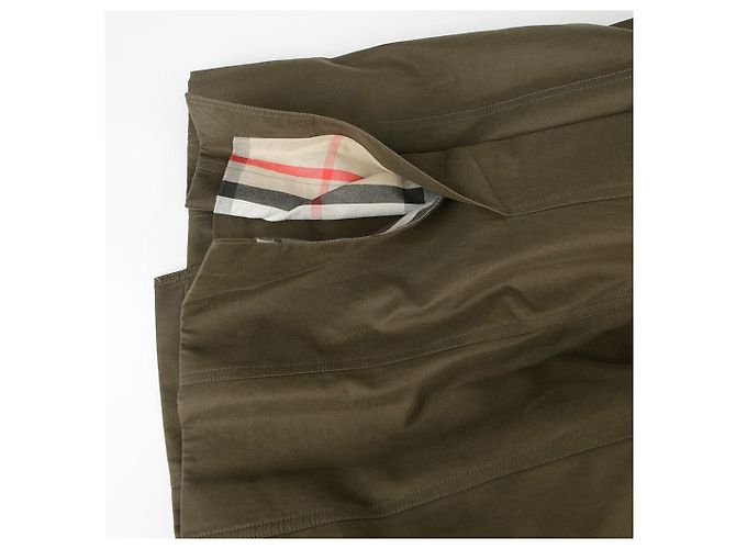Burberry Baumwoll-Trenchcoat-Halbjacke, Farbe Khaki, Größe Braun - Ansicht 10
