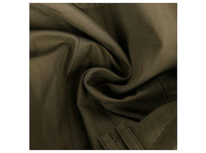 Burberry Baumwoll-Trenchcoat-Halbjacke, Farbe Khaki, Größe Braun - Ansicht 12