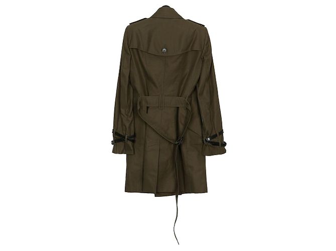 Burberry Baumwoll-Trenchcoat-Halbjacke, Farbe Khaki, Größe Braun - Ansicht 2