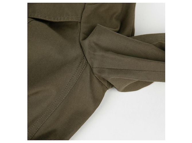 Burberry Baumwoll-Trenchcoat-Halbjacke, Farbe Khaki, Größe Braun - Ansicht 6