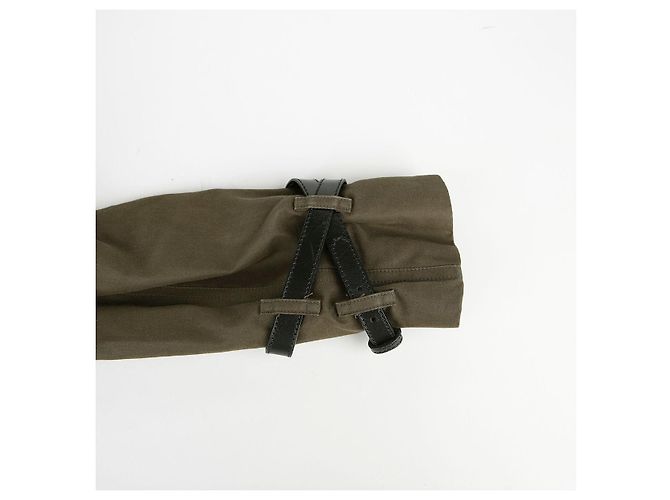 Burberry Baumwoll-Trenchcoat-Halbjacke, Farbe Khaki, Größe Braun - Ansicht 7