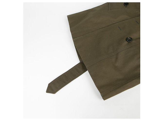 Burberry Baumwoll-Trenchcoat-Halbjacke, Farbe Khaki, Größe Braun - Ansicht 8