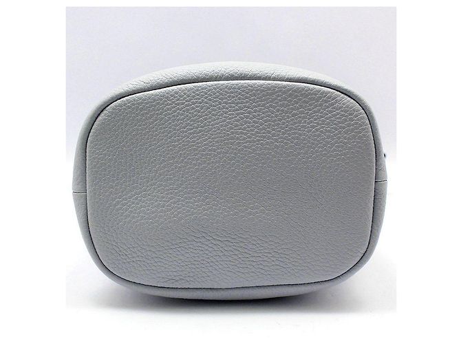 Prada Borsa a tracolla bucket in pelle blu fiordilente e grigio - vista 6
