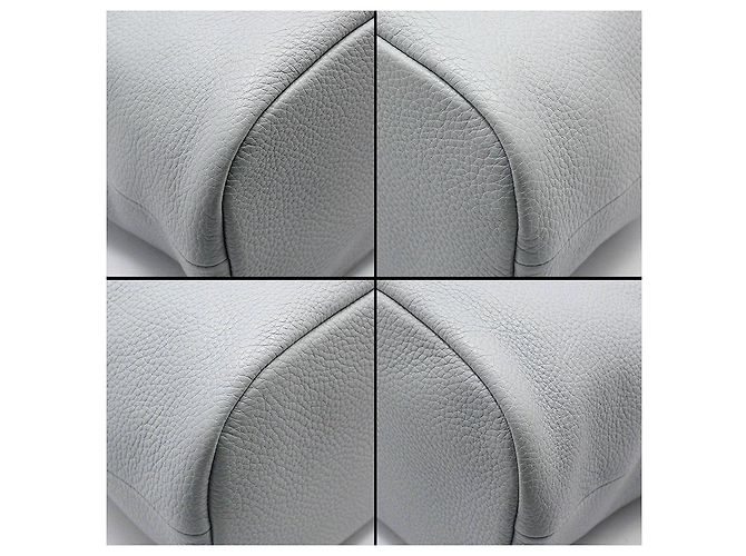 Prada Borsa a tracolla bucket in pelle blu fiordilente e grigio - vista 9