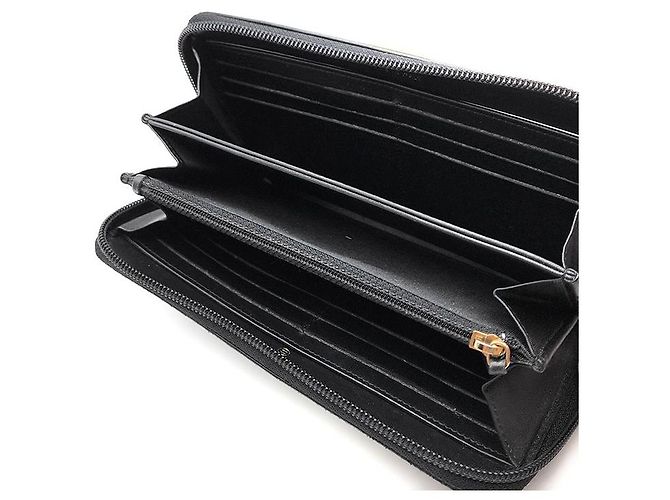 Chanel Portafoglio lungo Boy in agnello Nero - vista 6