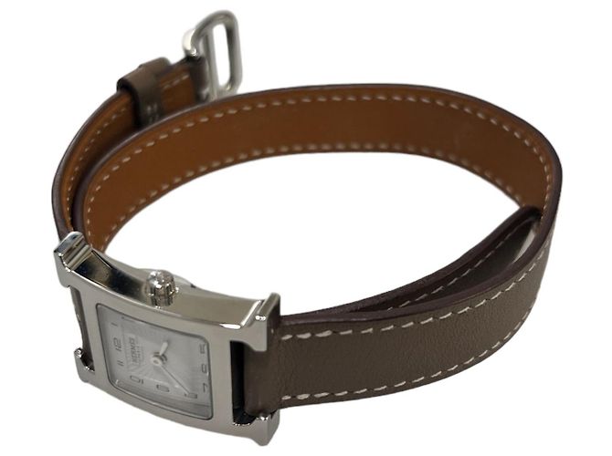 Hermès Relógio Feminino Hour Double Strap PM Prata - vista 3