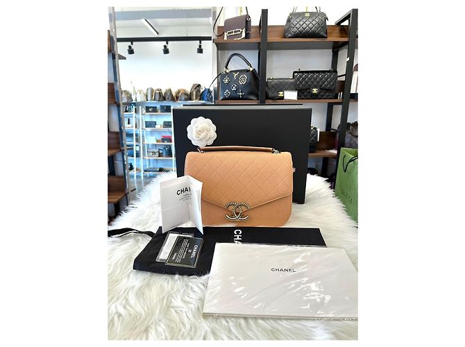 Chanel Borsa con flap a manico superiore e catena Generation Peach Arancione - vista 2