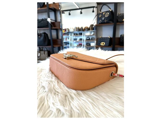 Chanel Borsa con flap a manico superiore e catena Generation Peach Arancione - vista 7