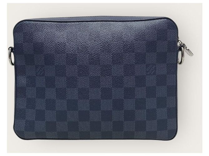 Louis Vuitton Borsa a tracolla Damier Trio in zaffiro blu - vista 5
