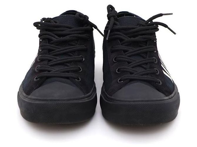 Louis Vuitton Sneakers da uomo in scamosciato nero e tela navy Tattoo - vista 2