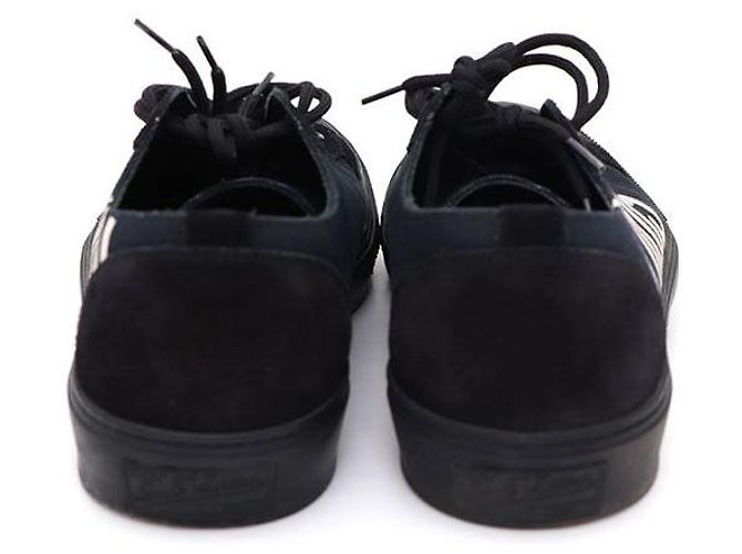 Louis Vuitton Sneakers da uomo in scamosciato nero e tela navy Tattoo - vista 4