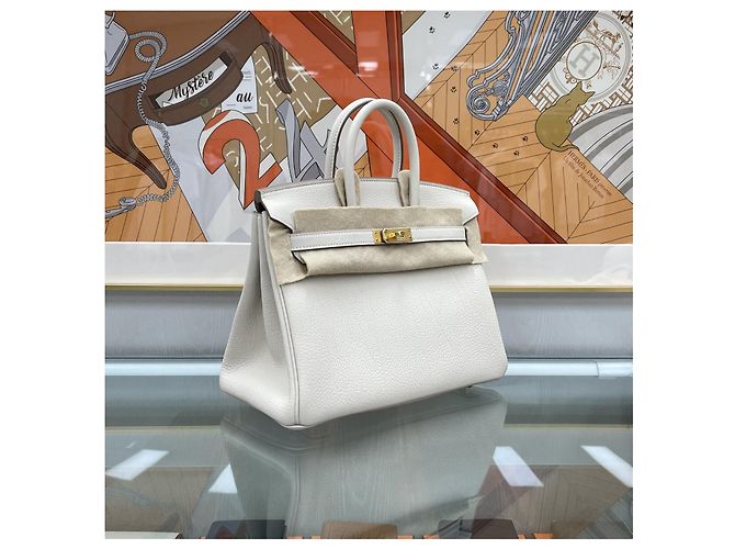 Hermès Birkin Craie Togo Gold Stamp Multicolore - vista 5