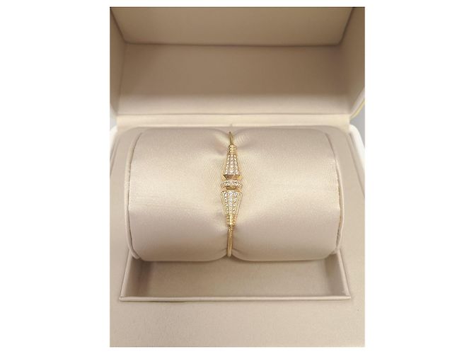 Bracciale Jack de Boucheron in oro con diamanti, single wrap D'oro - vista 4