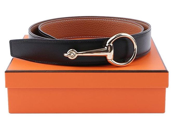 Hermès Men's Reversible Leather Belt with Metal Buckle Multiple colors - view 11