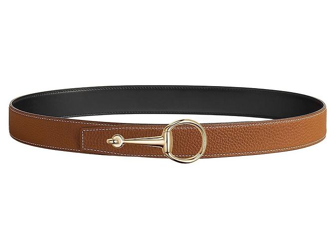 Hermès Men's Reversible Leather Belt with Metal Buckle Multiple colors - view 2