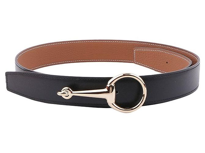 Hermès Men's Reversible Leather Belt with Metal Buckle Multiple colors - view 7