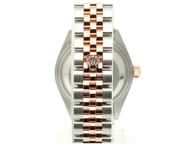 Rolex Relógio Original Datejust em Combinação de Ouro Rosa e Ouro, Verde Oliva e Diamantes para Mulher, Certificado e Caixa - vista 9